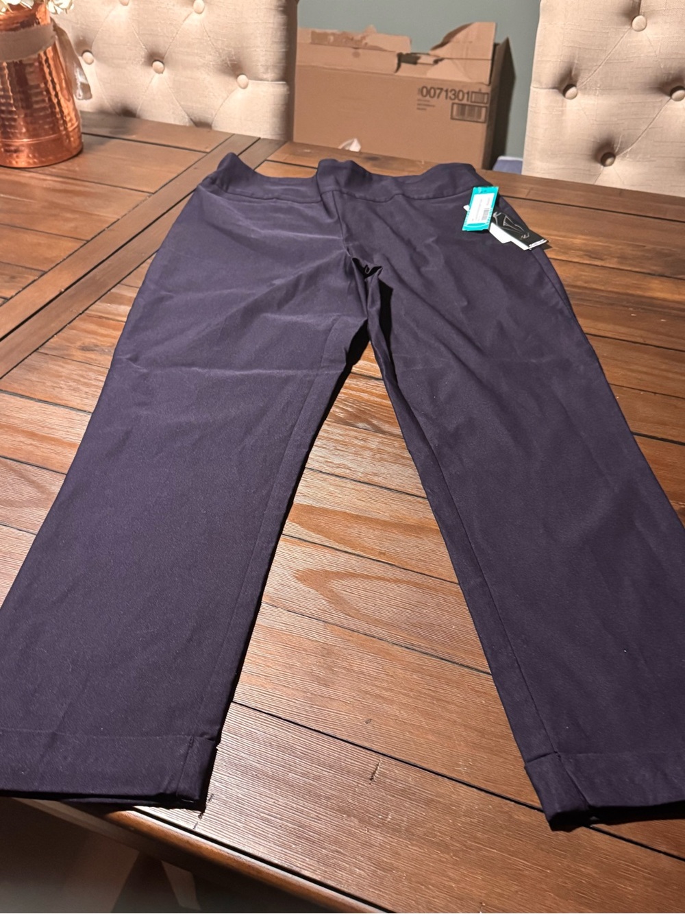 Women’s Tribal Fia High Rise Cuffed Straight Trouser Navy size 12